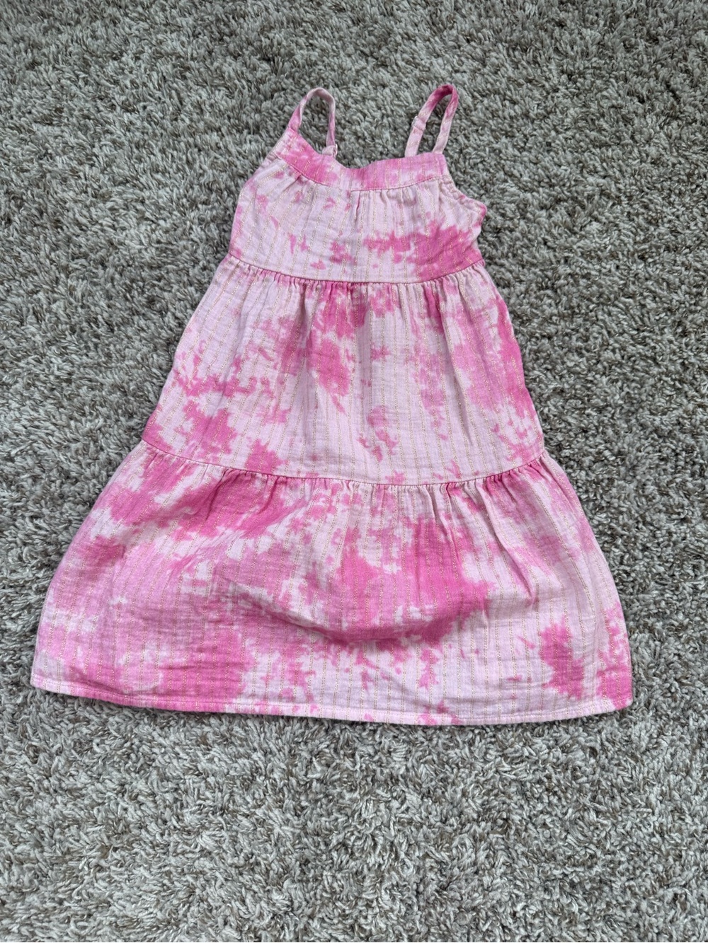 Cat & Jack Pink Tie-Dye Tiered Sundress
